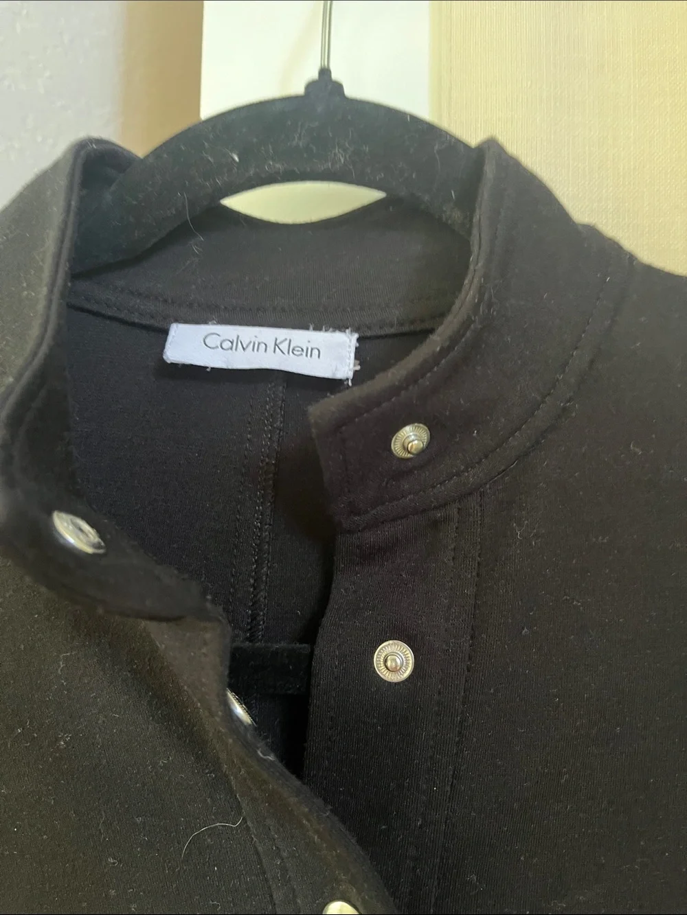 Calvin Klein Black Button-Front Midi Dress - Picture 2 of 3